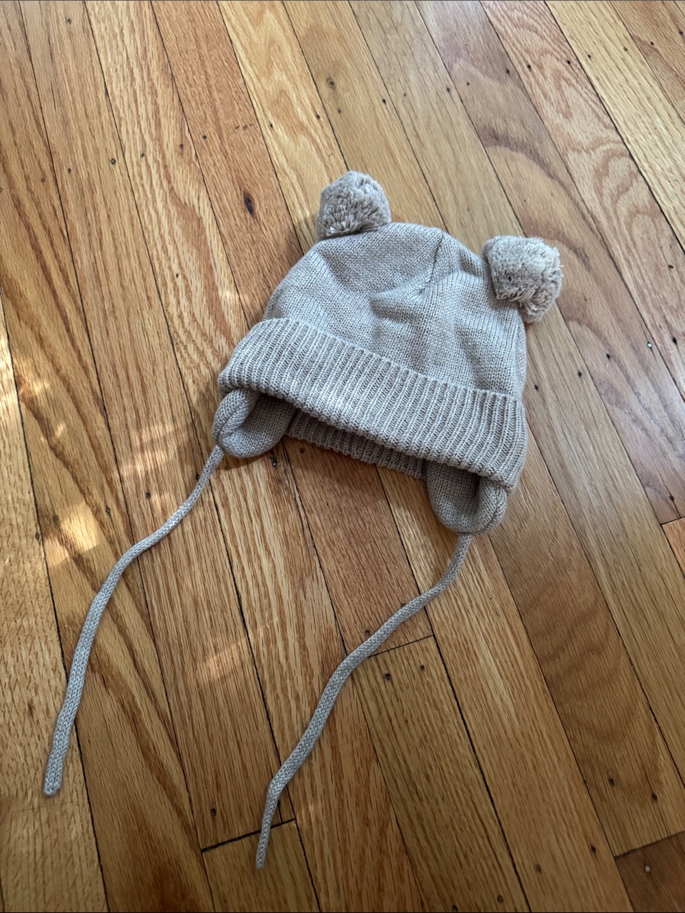 H&M Baby Cozy Earflap Pom Beanie Hat (3-6 months)